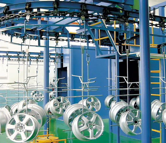 Powder coating line for bicycle parts Featured Image