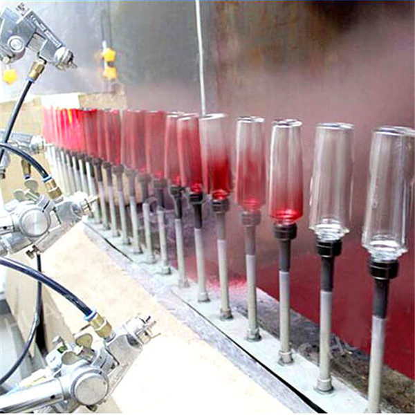 Conveyorize spray painting production line for wine bottle