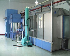 Overheadhanging lini produksi powder coating untuk suku cadang mobil