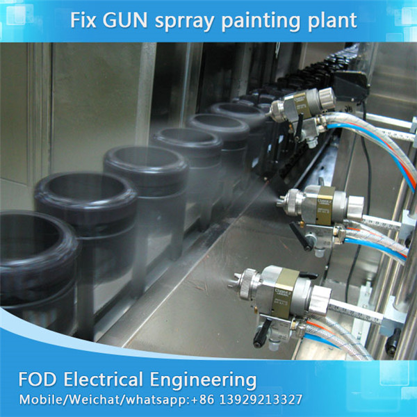 Full Automatic spray painting production plant para sa UV, PU paint spraying