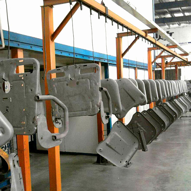 Manual powder coating plant for motorcycle