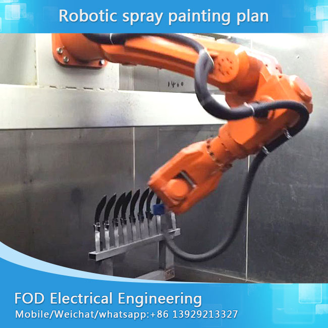 Oversea installation free Robotic spray painting line for OU paint,UV paint spraying